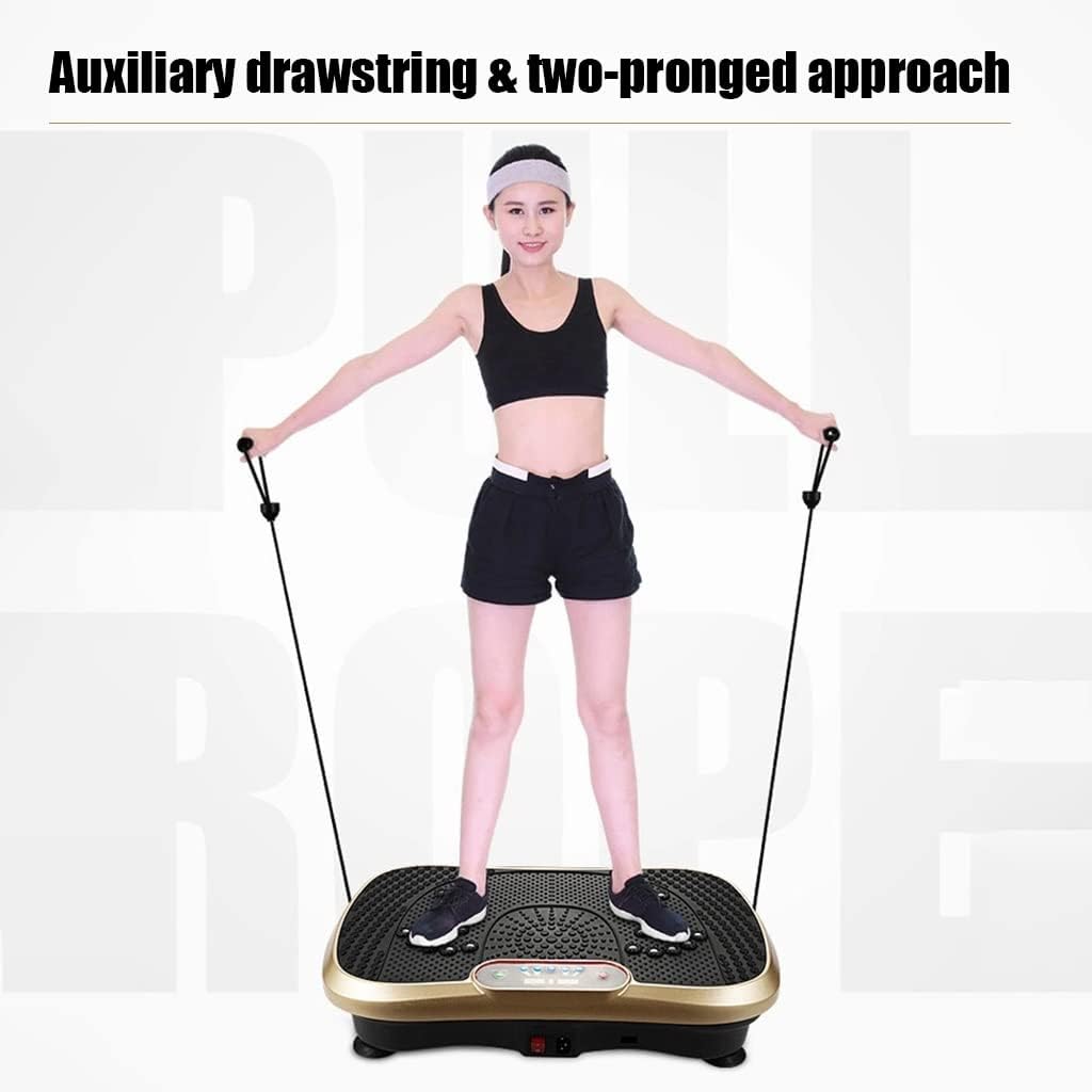 Vibration Plate Exercise Machine Full Body Fitness Platform for Weight Loss & Toning w/Resistance Bands, Remote Control