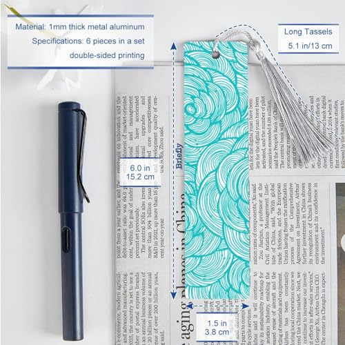 Marque-page fleur bleu vert pour vos lectures d'été