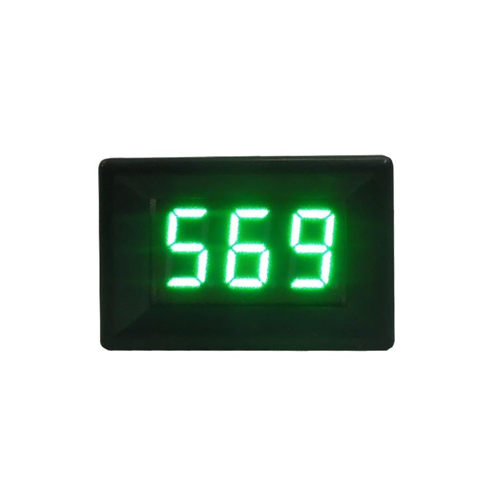 YB21 Voltmetro DC DC 0-10V 0-30V 0-100V 0-300V 0-600V Mini misuratore di tensione a 3 fili 0.36 ''Digital LED Volt Tester di pannello Volt Tester 1 pz(Color:White cover-Green,Size:DC0-10V)