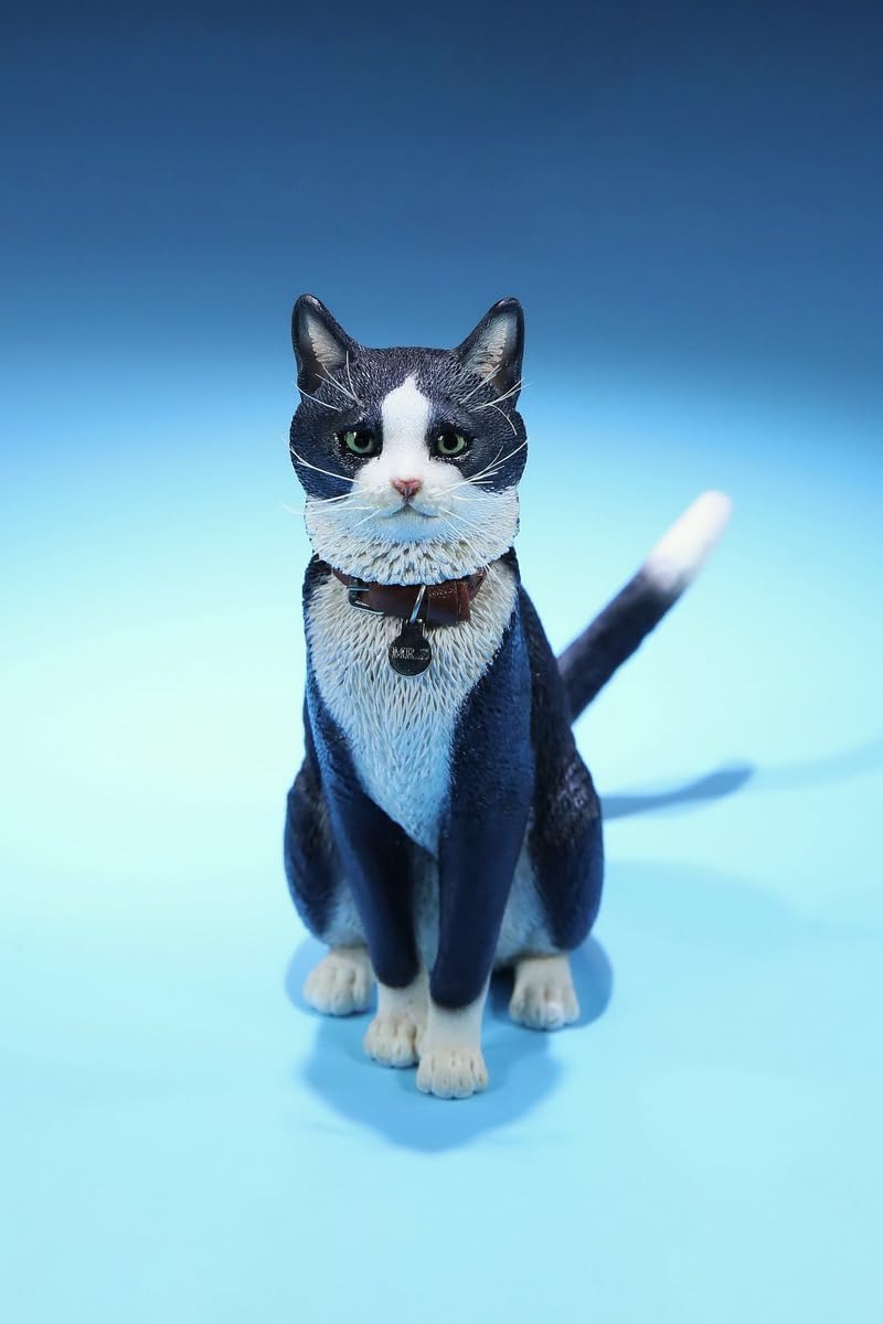 MRZ Cat Statue Cat Figurine for Table Decor Durable Polyresin with Intricate Details Gifts for Mom Women Cat Lovers