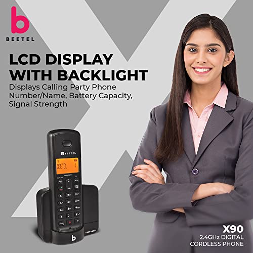 Beetel X90 Cordless 2.4Ghz Landline Phone with Caller ID Display
