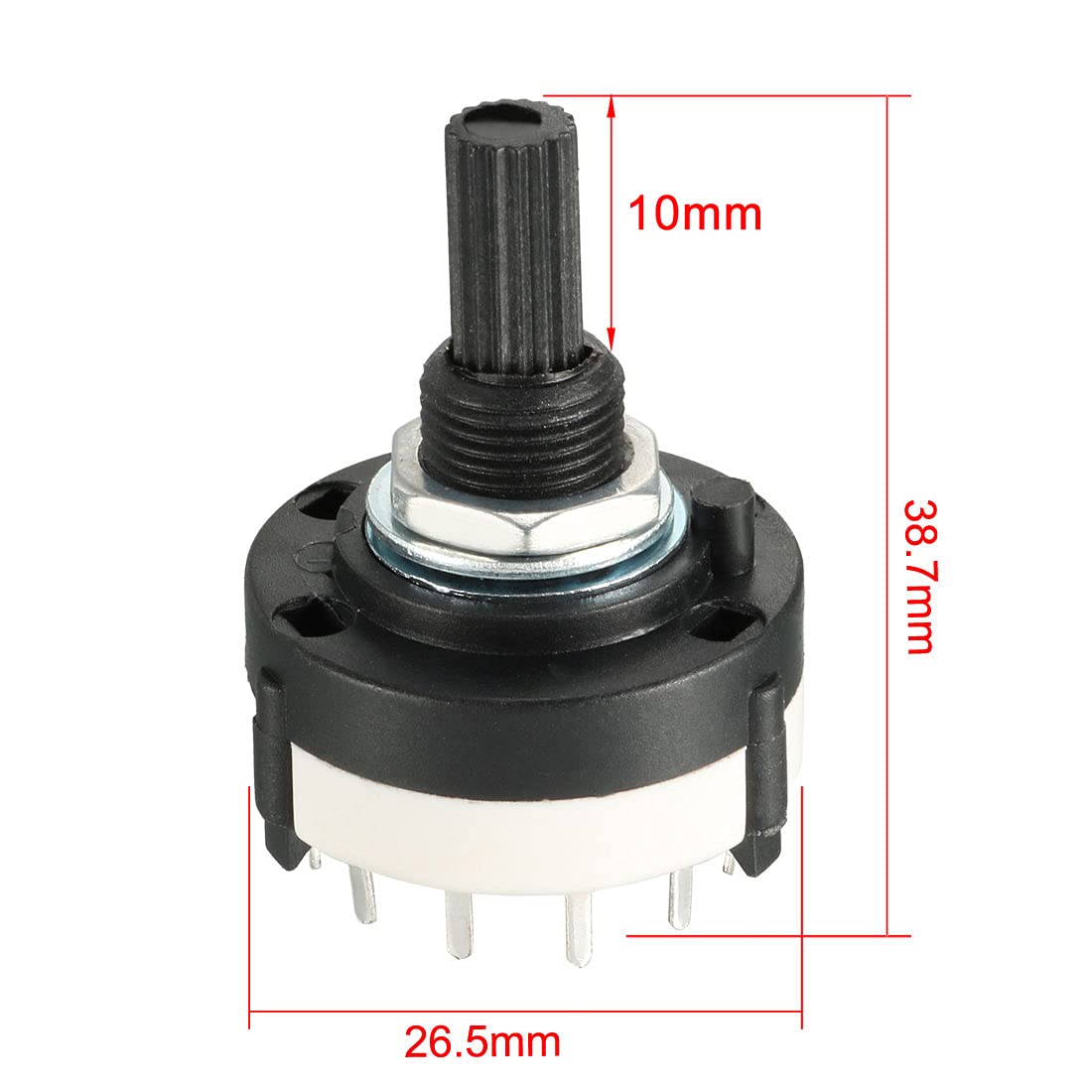 2 Pole 6 Position Switch Uxcell 2P6T Rotary Switch - 2 Pole 6 Position ...