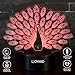LJOYKID 3D Led Night Light Lamps - Optical Illusion 7 Colors Touch Table Desk Visual Lamp with Remote Control for Gifts for Children Kids (Peacock)
