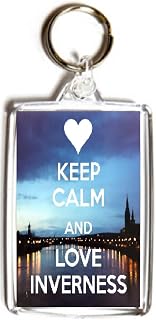 Keep Calm and Love Inverness - Double Sided Large Keyring