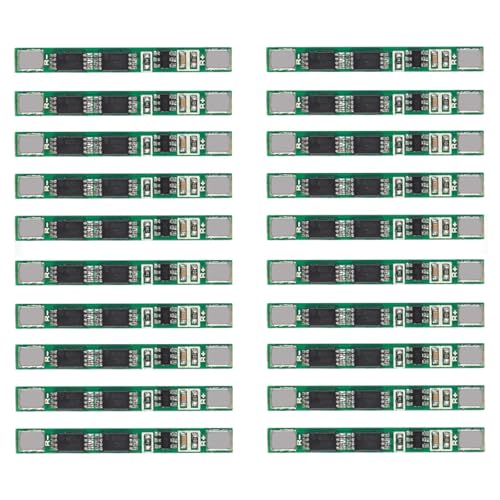 AEDIKO 20pcs 1S 3.7V 3A 18650 Charger PCB BMS Protection Board for Li-ion Lithium Battery Cell (1S 3A)