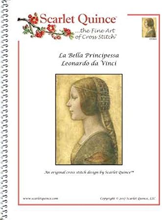 Amazon Com Scarlet Quince Dvi004lg La Bella Principessa By Leonardo Da Vinci Counted Cross Stitch Chart Large Size Symbols Arts Crafts Sewing