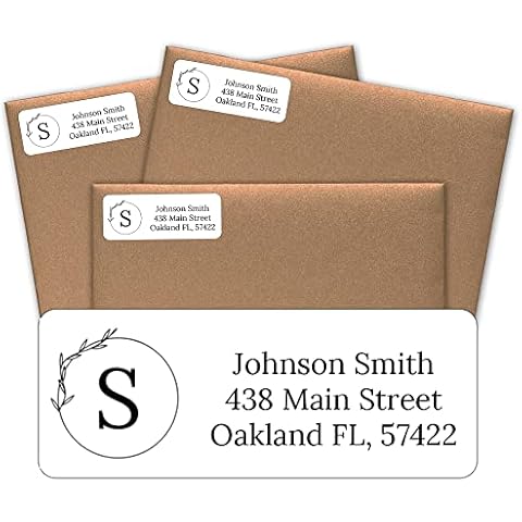 Return Address Labels Personalized Stickers – 60 Personalized Address Labels Self Adhesive, Simple Flat Sheet Return Address Stickers for Envelopes, Quality Custom Address Labels, Return Label Cover