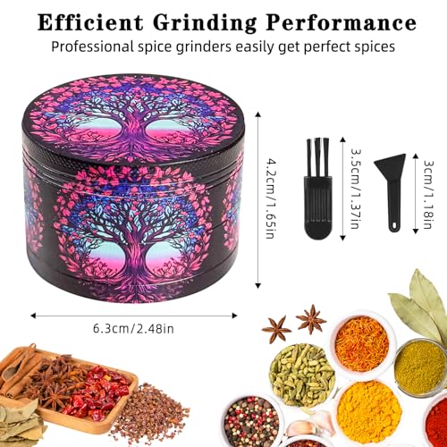 LHOEST Metal Grinder 63MM Crusher 40 Grinding Teeth Cool Grinder 4 Layers - Image 2