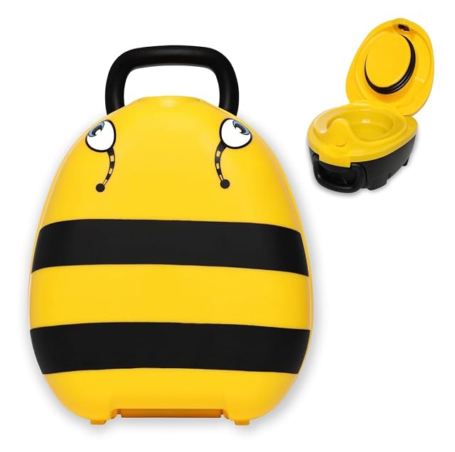 My Carry Potty - Bumble Bee Travel Potty Award-Winning Portable Toddler Toilet Seat for Kids to Take Everywhere
