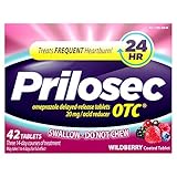 Prilosec OTC Wildberry Frequent Heartburn Medicine and Acid Reducer Tablets 42 Count - Omeprazole -