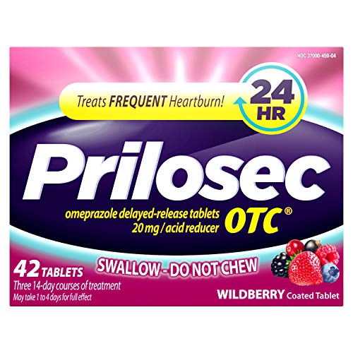 Prilosec OTC Wildberry Frequent Heartburn Medicine and Acid Reducer Tablets 42 Count - Omeprazole - (Old)