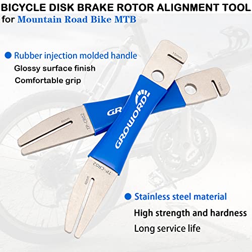 Rotor Truing Fork, Bicycle Disk Brake Rotor Alignment Tool For Mountain Road Bike With 46Mm 3/16In For Large Adjustment And 15Mm 1/16In For Small Adjustment, Burr-Free Edges,No Damage To Your Disk #TOP5