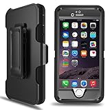 iPhone 6s Plus Case, iPhone 6 Plus Case Heavy Duty Dual Bumper cover Shockproof Built-in Screen Protector Rugged Hybrid Hard Shell With Kicstand for iphone 6s plus (black)