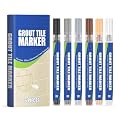 6 Colors Colorful Tile Grout Pen, 6 Pcs Tile Gap Repair Color Pen, Tile Grout Colorant and Sealer Pens, Tile Paint Markers for Tiles Floor Wall Bathroom Kitchen (Multicolor, 6pcs)