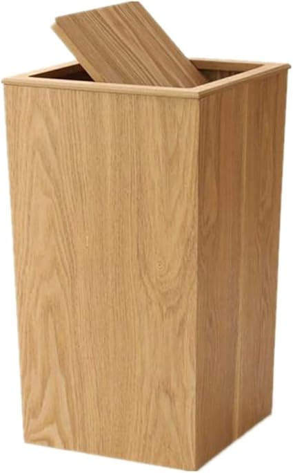 Amazon Co Jp 木製ゴミ箱 集塵箱 木箱 蓋付きゴミ箱 立方体形紙回収かご 蓋付き ゴミ入れ 長方形 細長い 木目調 インテリア 木工品 シンプル サイズ キッチン オフィス 寝室 リビング バスルーム スタイル2 ホーム キッチン