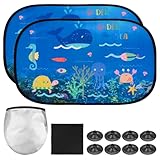 2 Stück Sonnenschutz Auto Baby mit UV Schutz, 51x31cm Sonnenblende Auto Kinder mit...