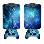 playvital Blue Nebula Custom Vinyl Skins for Xbox Series X, Wrap Decal Cover Stickers for Xbox Series X Console Controller