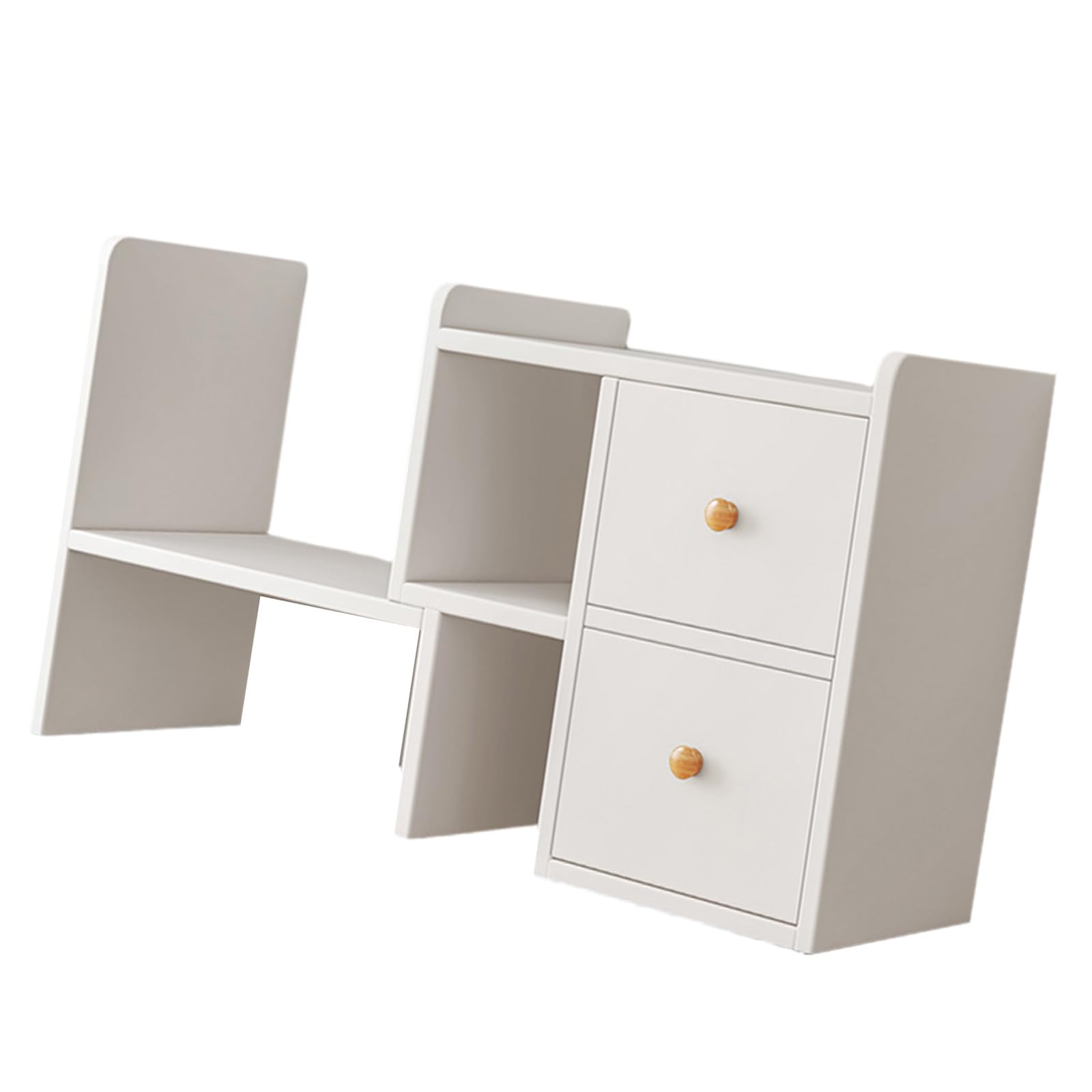 Buxuaaaa Easy Assembly Wood Desktop Shelf Flexible Storage & Display Rack Multipurpose Desktop Bookshelf Adjustable Shelf Easy Assembly