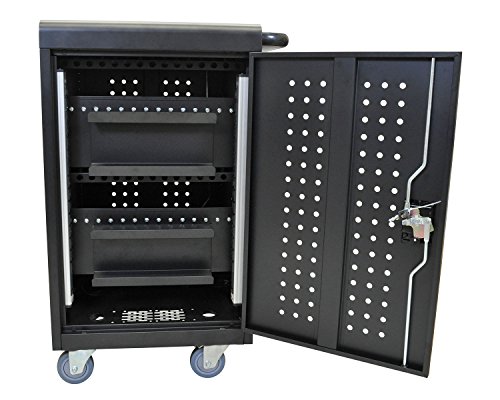 Luxor Lltm30-B-Rfid Tablet Computer Charging Station, 36.75" H X 26" W X 20.25" D, Black #TOP4