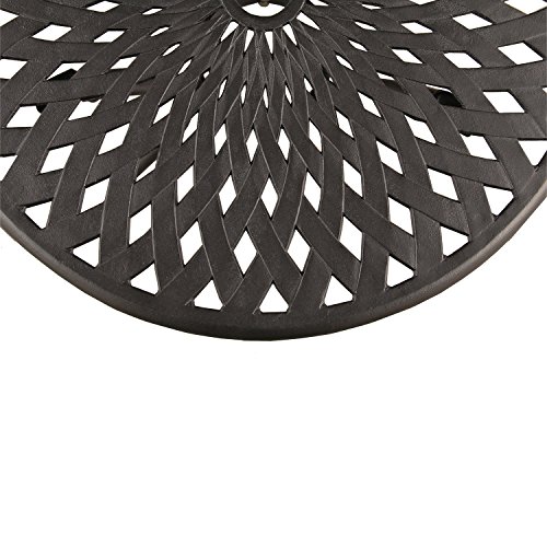 Image of Oakland Living Outdoor Aluminum 3 PC Bistro Set, Sand Black