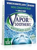 Vapor Soothers Nasal Dilator Clips, Instant Nasal Congestion Relief, Wintergreen, 14 Count, Drug-Fre