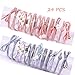 Produktbild Haargummis für Mädchen Frauen Damen, 24 Stück Elastisch Gummibänder Bowknot Perlen Haarbänder Haar Band Mode Blume Pferdeschwanz Halter Haar Scrunchies Stirnbänder Haarschmuck mit Box - Blau und Rosa