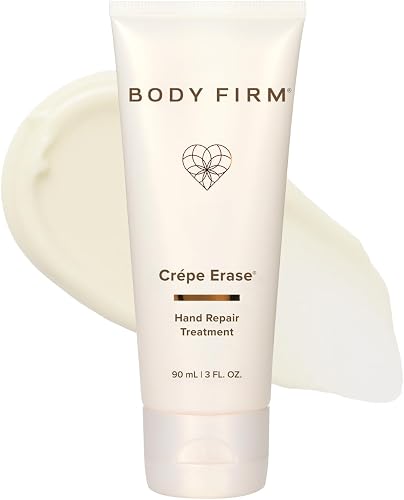 BODY FIRM Crepe Erase Ultra-Reparative Hand Cream, Anti-Aging Hand Treatment, Lotion with Moisturizing Shea Butter, Vitamin E and Squalane for Cracked, Dry Hands, Supports Wrinkle on Hands, 3 fl oz
