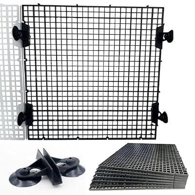 TQDXZA Black Aquarium Divider Panel Fish Tank Separator Plastic Grid