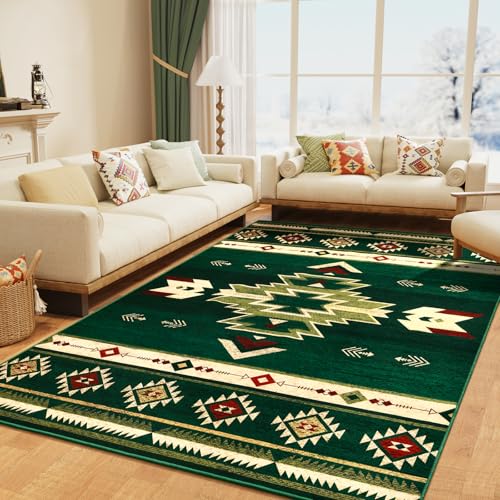 B BENRON Western Rugs for Living Room, Non Slip Rustic