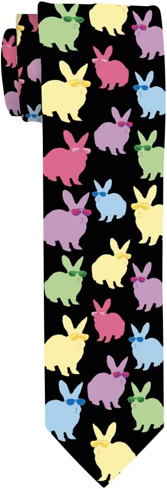 Easter Gifts for Men Easter Tie Novelty Easter Bunny Tie Spring Clothes for Men Spring Gift Necktie