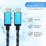 Ultra HDTV Kabel USB 3.1 do ładowania typu C GEN2-1 metr z chipem E-Mark i mocą ładowania 60 W (20 V 3 A) PD - transmisja danych 10 Gb/s - 4K przy 60 Hz