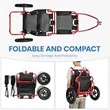 SEPNINE® Lastenanhänger Fahrrad, 2 in 1, Fahrradanhänger, Einkaufstrolley, Handwagen, Legierter Stahlrahmen, leicht faltbar mit 30 cm Luftreifen, 20 kg Ladegewicht