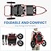 SEPNINE® Lastenanhänger Fahrrad, 2 in 1, Fahrradanhänger, Einkaufstrolley, Handwagen, Legierter Stahlrahmen, leicht faltbar mit 30 cm Luftreifen, 20 kg Ladegewicht
