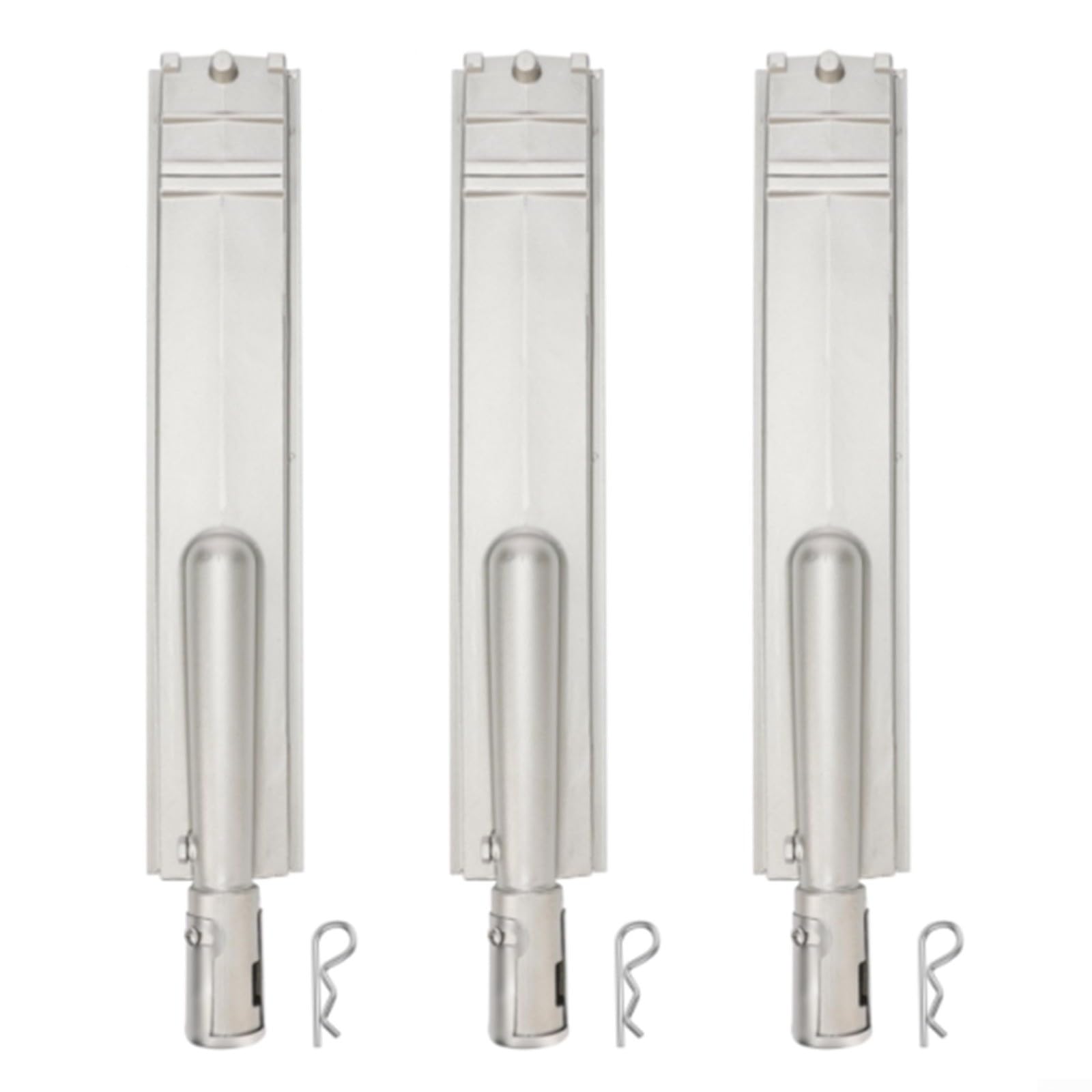 Bruciatore per barbecue in acciaio inox, 40,6 x 7,9 x 5,3 cm, ricambio per griglie CIT 23301 16516 26106 44305, materiale 304, per gas naturale propano anche per barbecue all'aperto (3 pezzi)