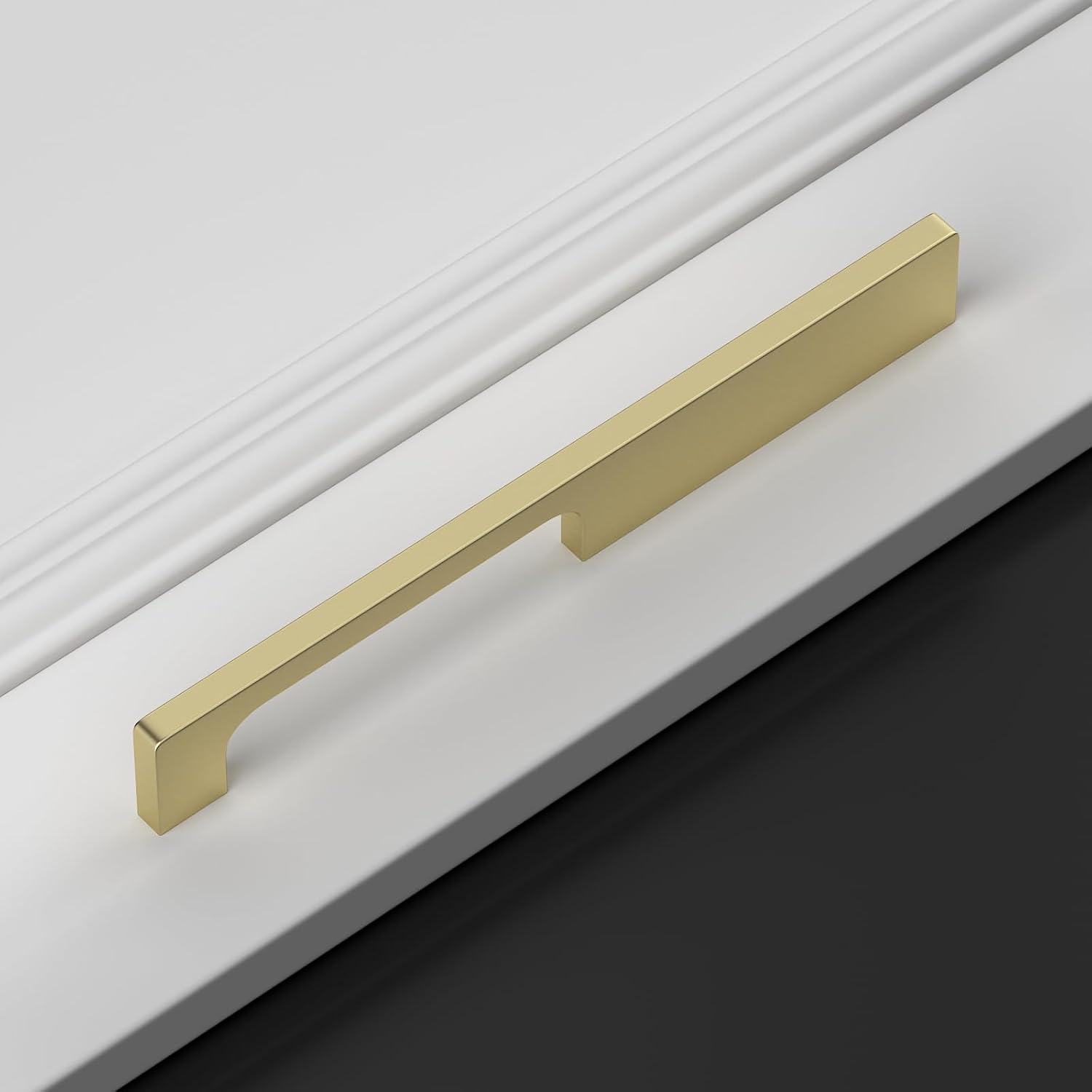 homdiy 10 Pack 3-3/4 Inch Brushed Brass Cabinet Pulls Gold Cabinet Handles - Brushed Gold Cabinet Pulls Gold Drawer Pulls Kitchen Cabinet Handles Gold Pulls Kitchen Hardware