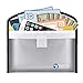 Fireproof Money Bag for Cash 10.2"x6"Non-Itchy Silicone for File Holder, Passport,Jewelry, Important Documents,7-8 Inch Sleeve Bag Gray-M