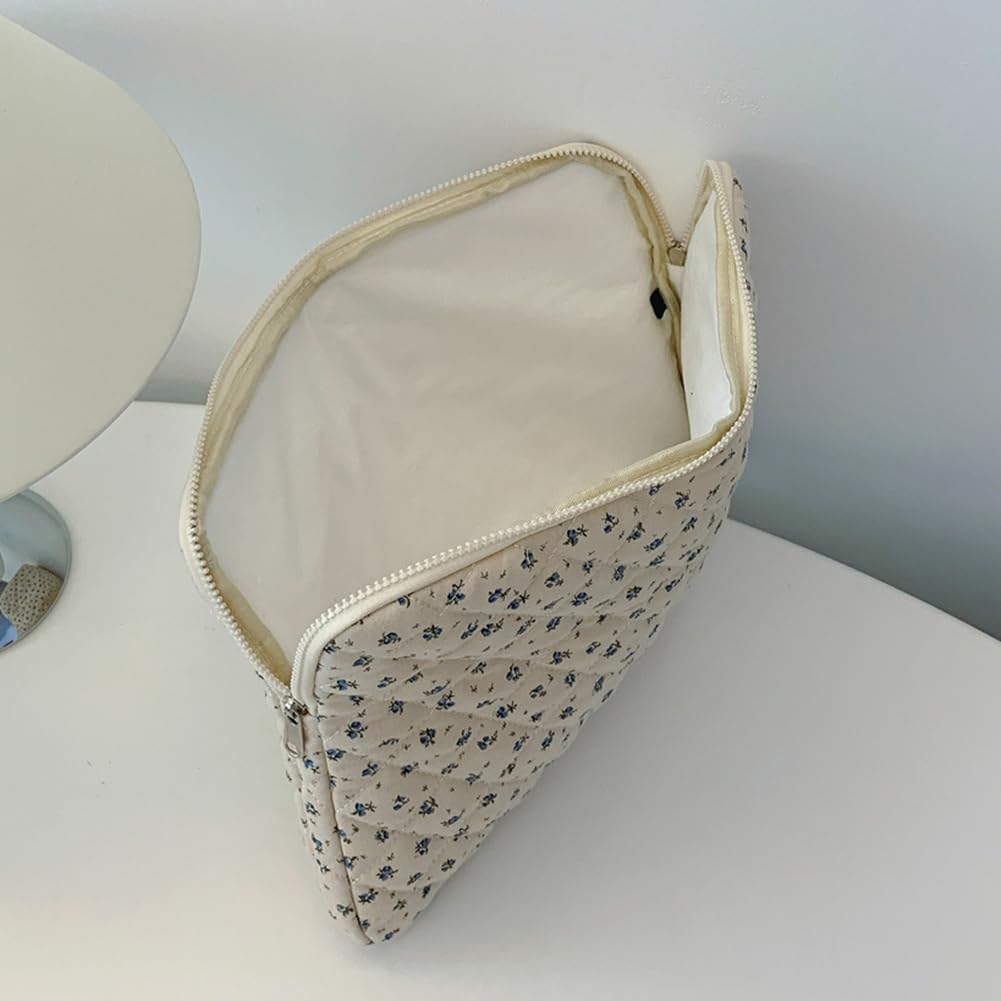 MOSISO Housse Ordinateur Portable 15-16 Pouces Femmes Hommes Brillant Puffy Pochette Transport 15,6 Pouces,Compatible Avec MacBook Pro 16/Dell XPS 16, Housse Horizontal Avec Petit Sac,Argent