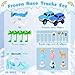 Frozen Race Track Toys for Girls Ages 3-8, 224 PCS Princess Castle Car Toys with Magic Bendable, 2 Monster Truck, Flexible DIY Track Set, Christmas Birthday Gifts for 3 4 5 6 7 8 Year Olds Toddler Kid