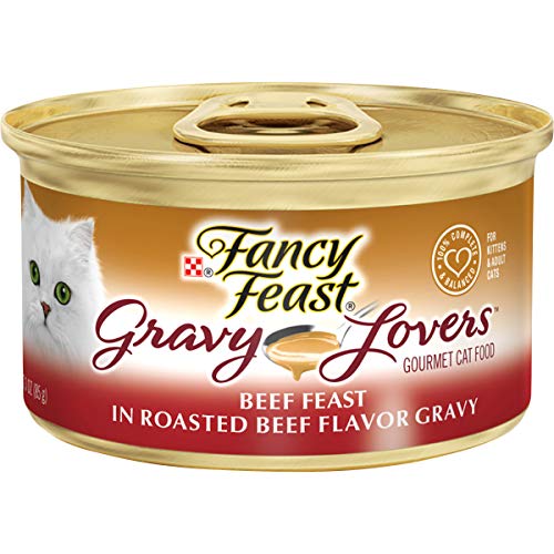 Purina Fancy Feast Gravy Wet Cat Food, Gravy Lovers Beef Feast In Roasted Beef Flavor Gravy - (24) 3 Oz. Cans #TOP26