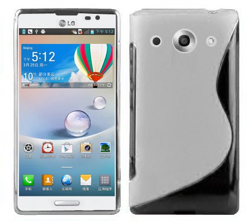 cadorabo Coque pour LG Optimus G Pro, Semi Transparent Design S-Line Gel Silicon TPU Etui LG Optimus G Pro Housse de Protection Anti Choc Souple Case Cover...