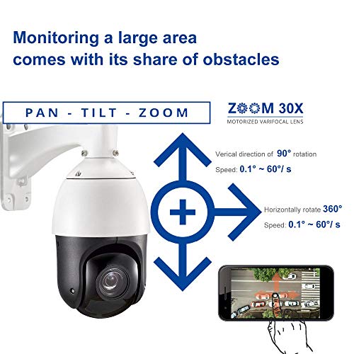 Eversecu 2Mp Auto-Cruise Ptz Security Camera 20X Optical Zoom Hd 4-In-1 Tvi/Ahd/Cvi/Cvbs Video Surveillance- Pattern Scan, Waterproof, Night Vision, Coaxial Wired High Speed Dome Cctv Camera #TOP5