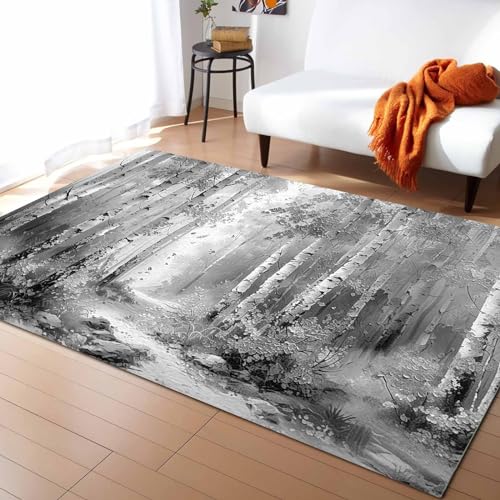 Shabby Chic Tree Area Rug 2'7"x5' for Living Room,Kids Teen