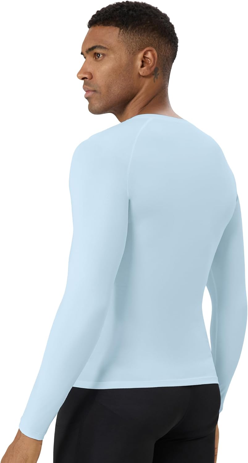 Men's V Neck Compression Shirts Long Sleeve Quick Dry Sports T-Shirt Athletic Workout Undershirts Running Gym Tops - Image 2