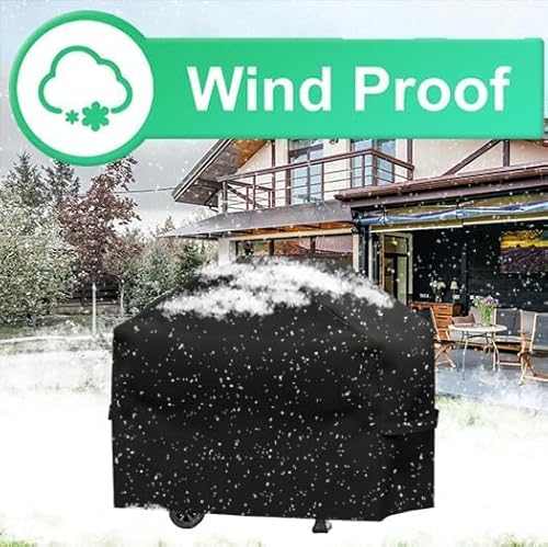 Grillabdeckung Wetterfest,Grill Barbecue Abdeckung,Gasgrill-Abdeckung,Grillabdeckung Schutzhülle,Grill Abdeckplane,Wasserdicht, Winddicht, UV-Beständiges, Reißfest Grill abdeckhaube (165X71X122)