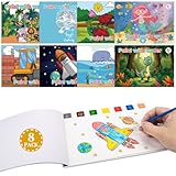 Paquete de 8 libros para colorear para niños, 8 libros temáticos para colorear al agua, juegos de pintura para niños, regalo para colorear con pincel, premios de aula, regalos de devolución para