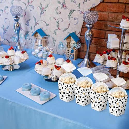 Image of CHENGU 100 Set Graduation Popcorn Boxes Class of 2026 Party Favors Supplies, Mini Paper Popcorn Containers Bucket Graduation Candy Box with Clear Treat Bags and Ties, 2.2 x 4.2 x 3