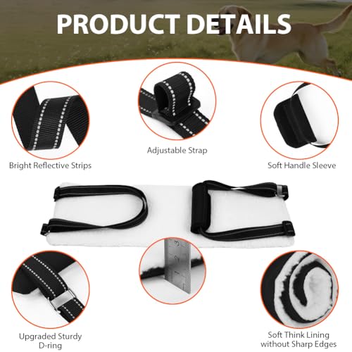 AOOHA Hunde Tragehilfe, Hund Hinten Lift Support Geschirr, Flauschig Weiches Material, Verstellbare Gehhilfe, Hundegeschirr für behinderte, verletzte oder ältere Hunde (M)