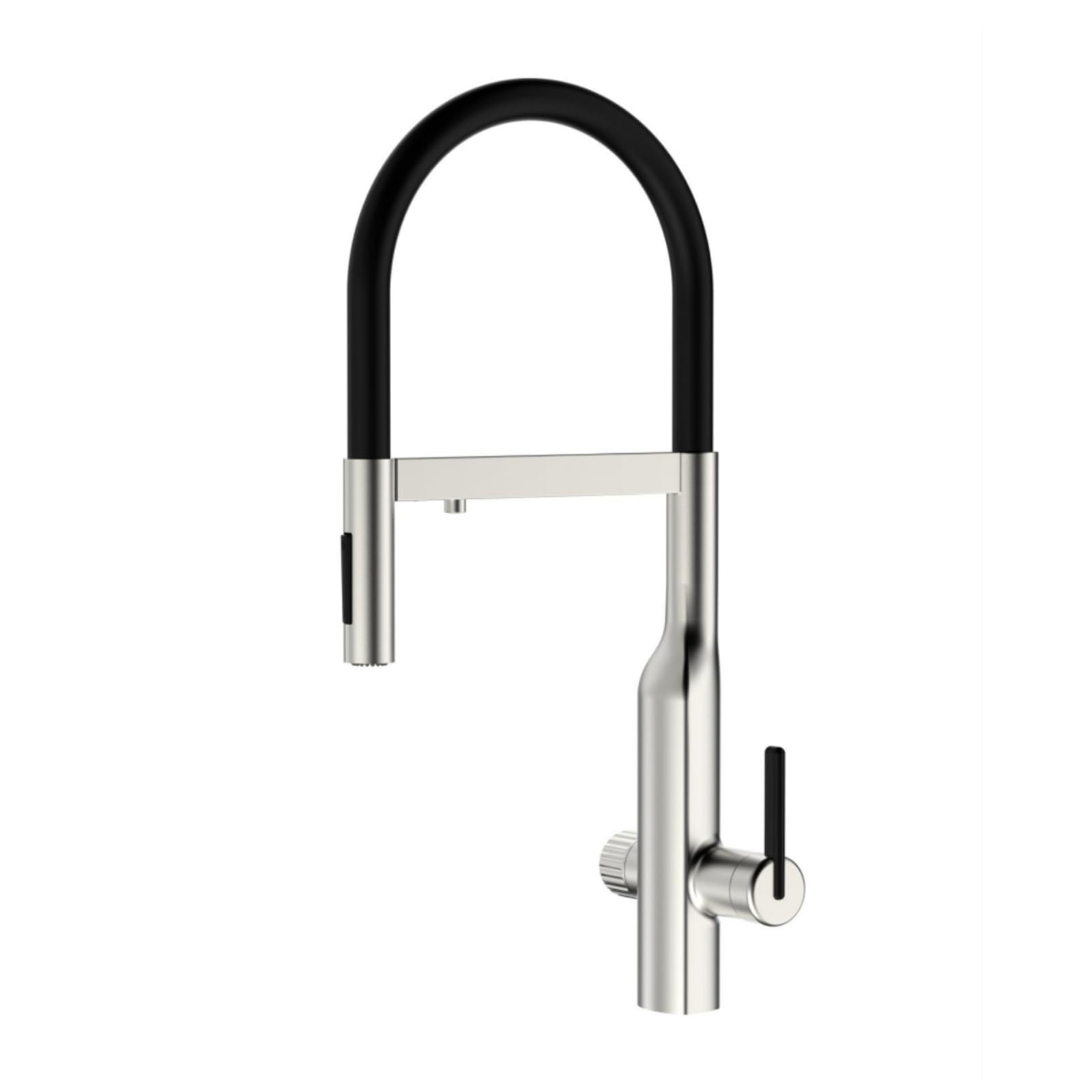 ZYCHSJXA Kitchen Tap 3 Way with Pull Out Spray Swivel Hot and Cold Water Pure Brass Taps in 1-Brushed