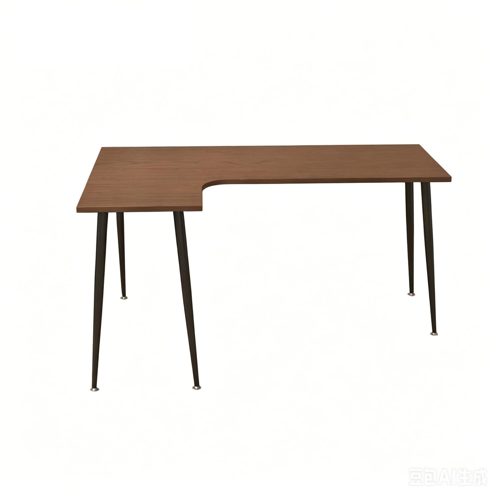 Nageltisch L-förmiger Nageldesign-Tisch, Multifunktionale Nageldesign-Arbeitsstation, Geeignet Für Professionelle Nagelkünstler(Brown-1,140x50x75cm)
