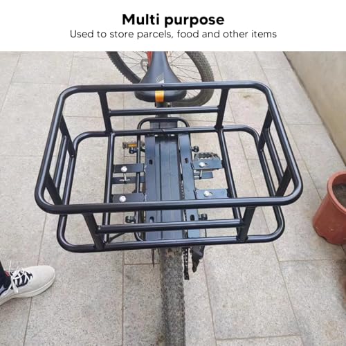 Fahrrad Hinterradkorb aus strapazierfähigem Polyester, wasserdichter Fahrradträger Korb mit klick Verschluss für Citybike Trekkingrad E Bike : 